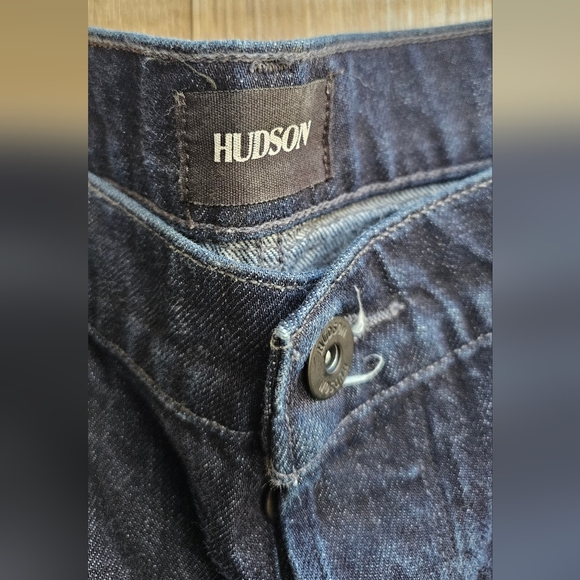Hudson Moto Jeans Men's Dark Blue Blender Skinny Biker Jeans 40 - Picture 3 of 7